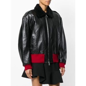 Off the runway💕 leather bomber jacket